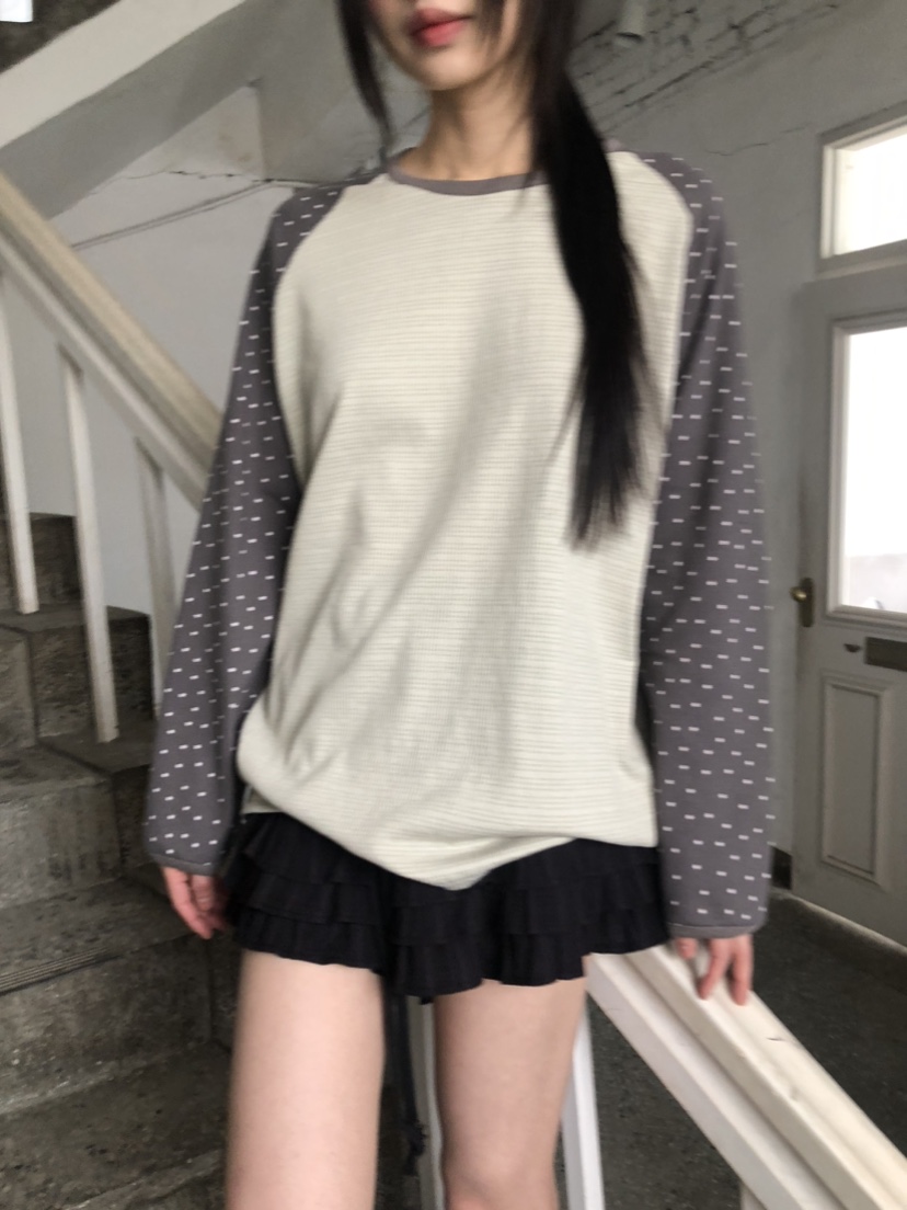 FLASH韓國直郵女士新款真品25春夏推薦職業熱賣休閑長袖T恤FLASH長袖T恤
