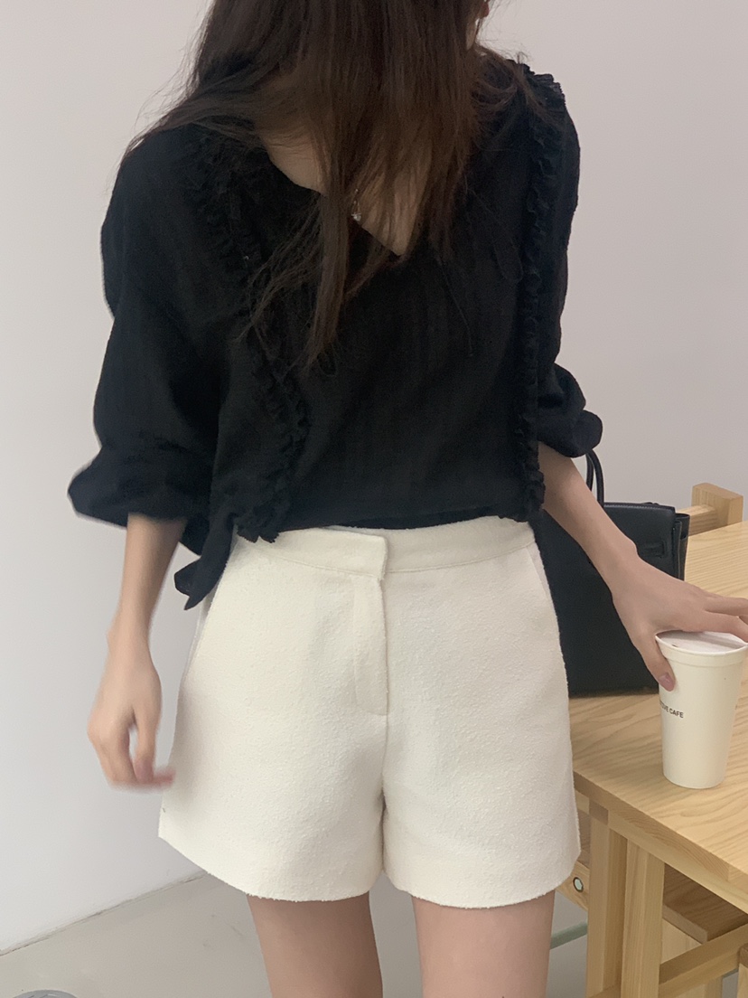 LOGARDEN韓國直郵女士新品推薦時尚休閑職業人氣短褲粗花呢LO GARDEN短褲