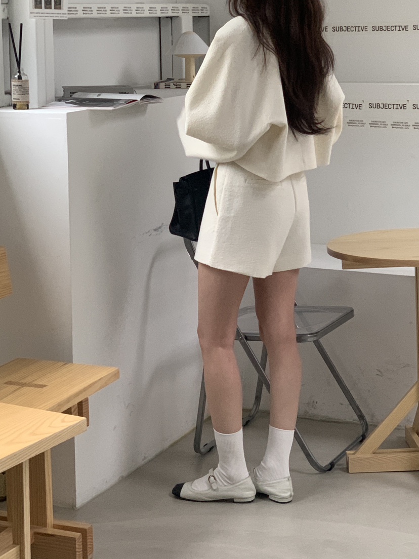 LOGARDEN韓國直郵女士新品推薦時尚休閑職業人氣短褲粗花呢LO GARDEN短褲