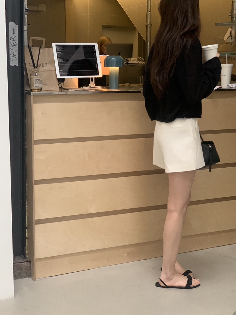LOGARDEN韓國直郵女士新品推薦時尚休閑職業人氣短褲粗花呢LO GARDEN短褲