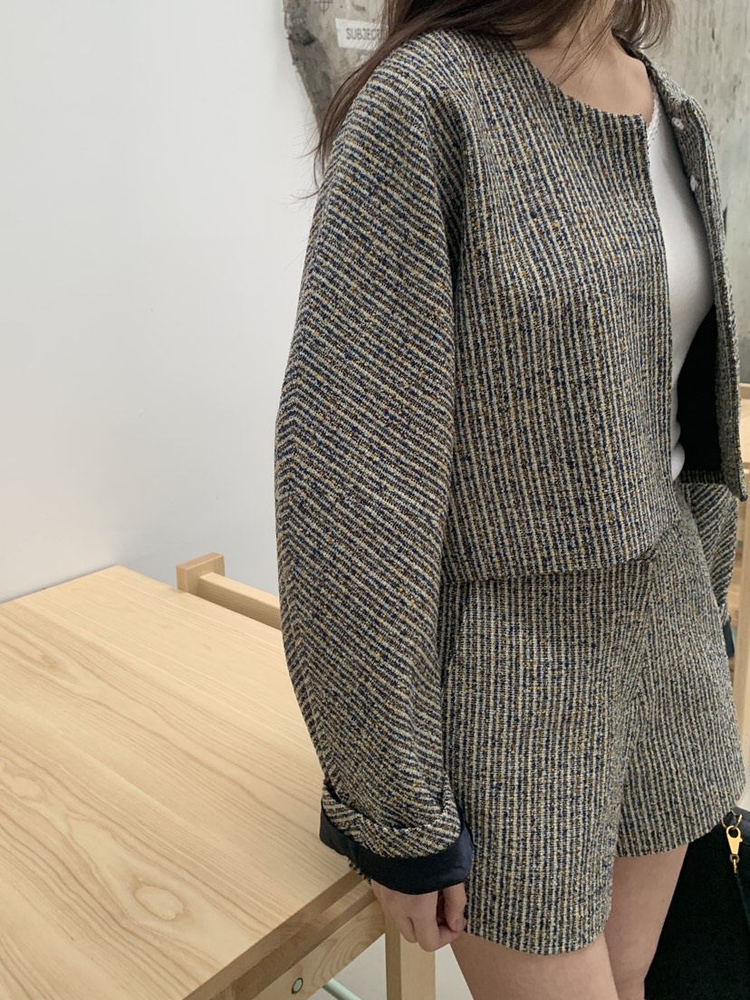 LOGARDEN東大門直郵女士新品人氣真品休閑推薦25春夏外套粗花呢LO GARDEN外套