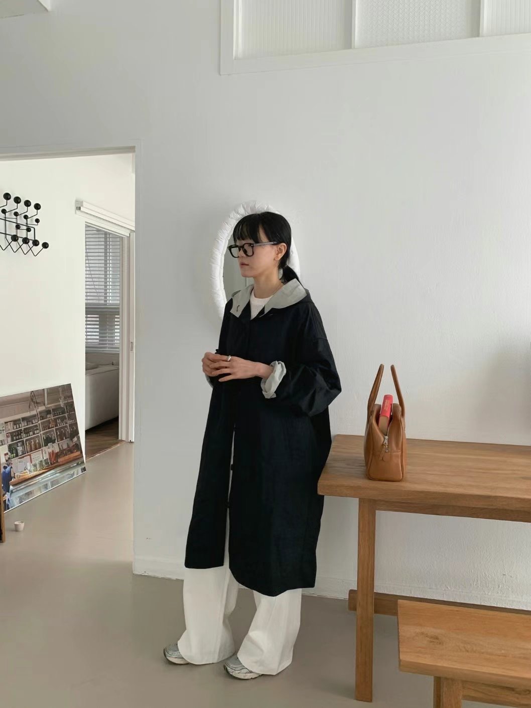 ACRE韓國直郵女士新款真品推薦25春夏人氣休閑熱賣長款風衣ACRE長款風衣圖色2