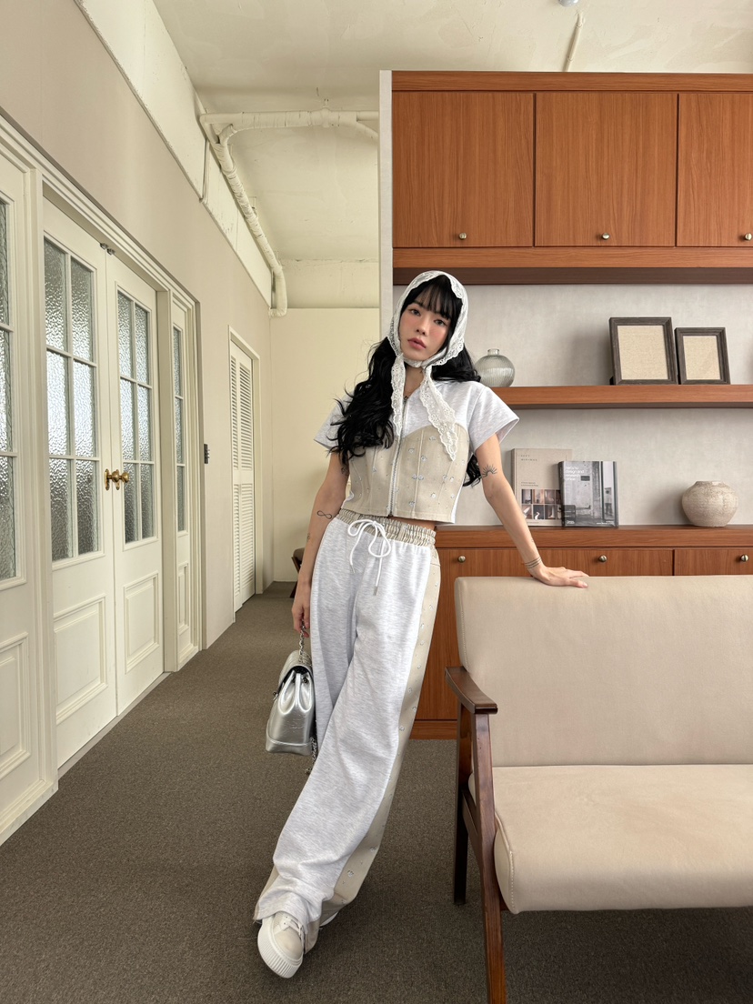 MARKE-P韓國直郵女裝新品熱賣時尚25春夏推薦真品職業T恤拉鏈MARKE-PT恤