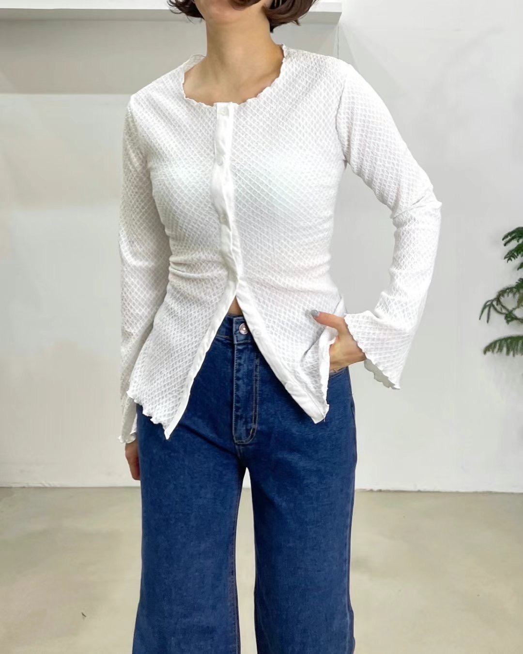 CRUCIALSTAR韓國代購女裝新款職業真品推薦25春夏針織衫開衫CRUCIALSTAR針織衫