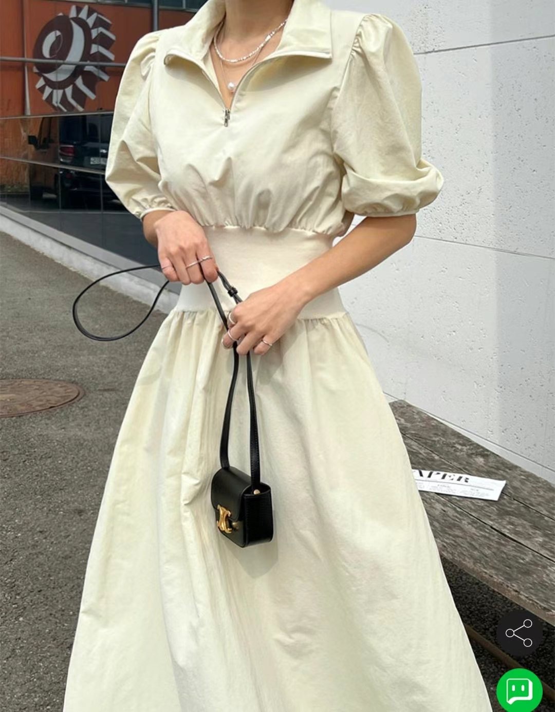 CRUCIALSTAR韓國代購女士新款熱賣真品推薦25春夏職業連衣裙CRUCIALSTAR連衣裙