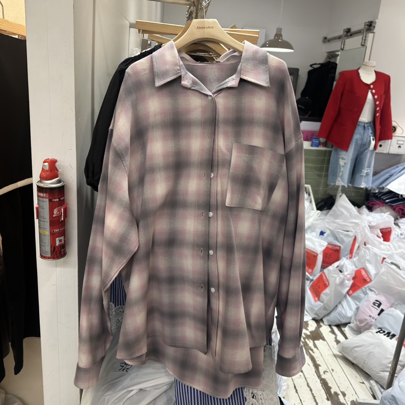 ABBEYLEE直郵韓國代購㊣女裝新款休閑推薦25春夏襯衫蕾絲衫ABBEYLEE襯衫/蕾絲衫圖色2