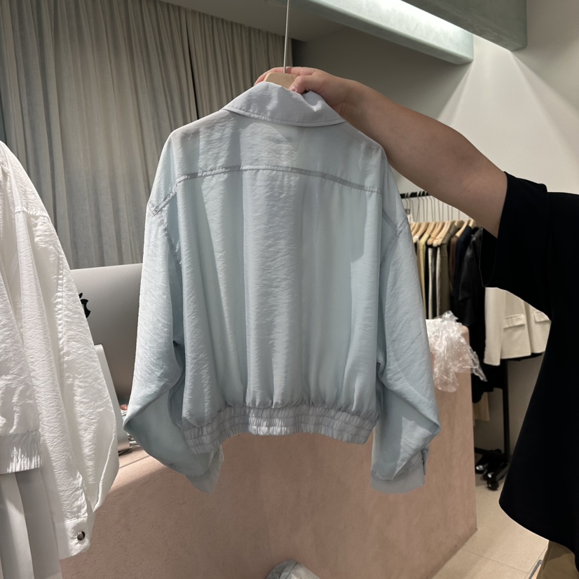 SPREAD韓國直郵㊣女裝新品25春夏休閑人氣熱賣時尚夾克歐根紗SPREAD夾克