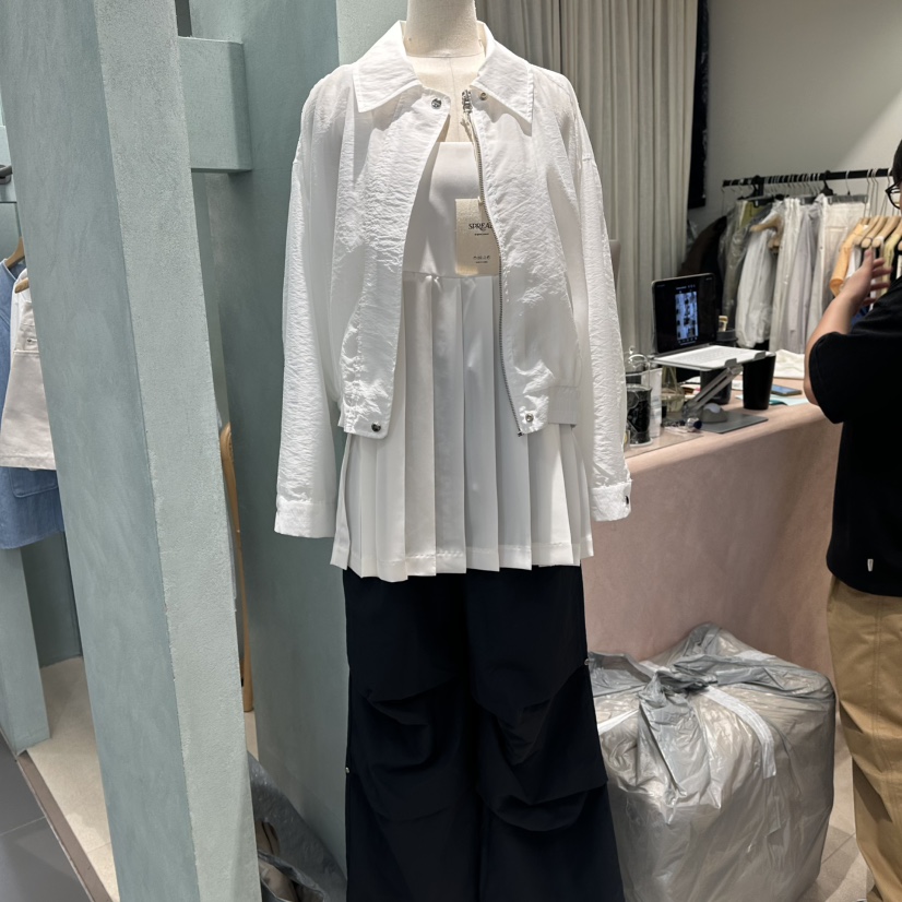 SPREAD韓國直郵㊣女裝新品25春夏休閑人氣熱賣時尚夾克歐根紗SPREAD夾克