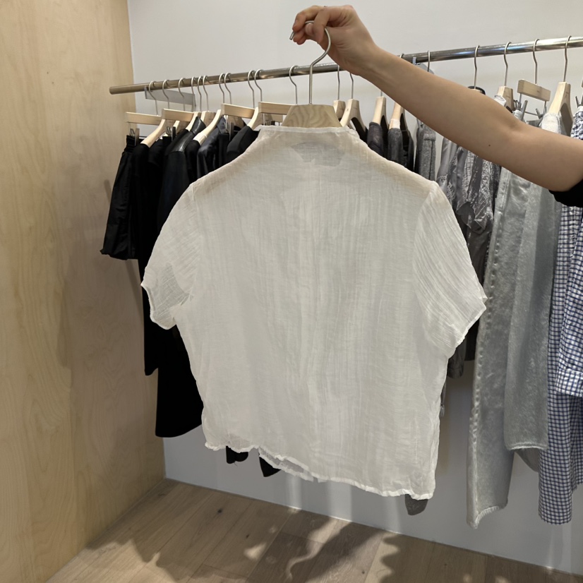 VEGETABLE韓國直郵㊣女裝新品職業休閑人氣時尚25春夏襯衫蕾絲衫VEGETABLE襯衫/蕾絲衫