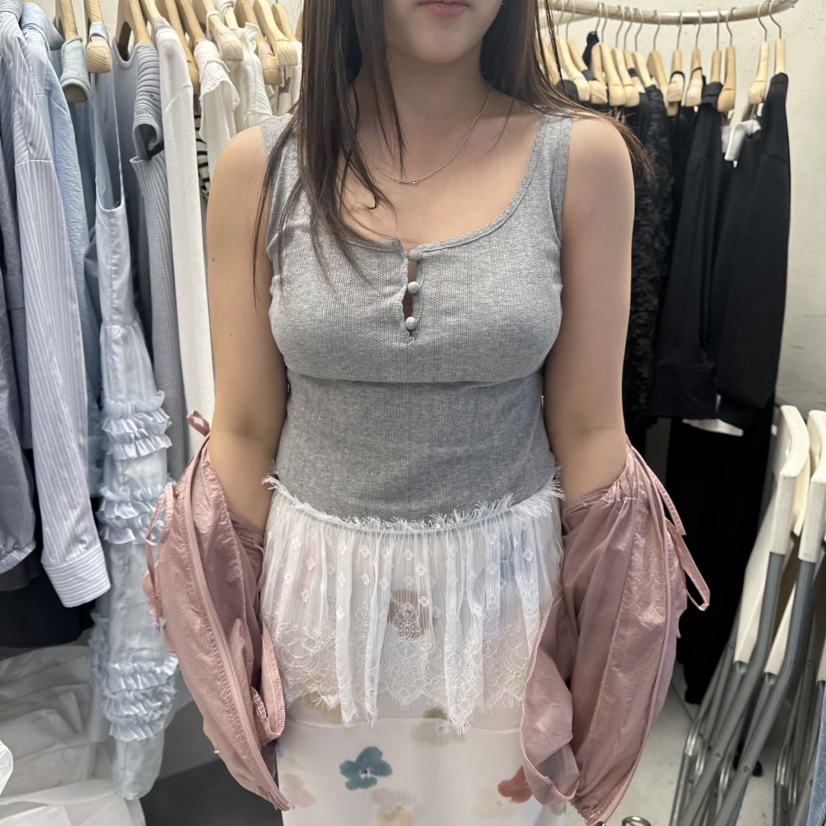 FOUNDATION韓國直郵㊣東大門實拍女裝新品人氣休閑吊帶背心FOUNDATION吊帶/背心