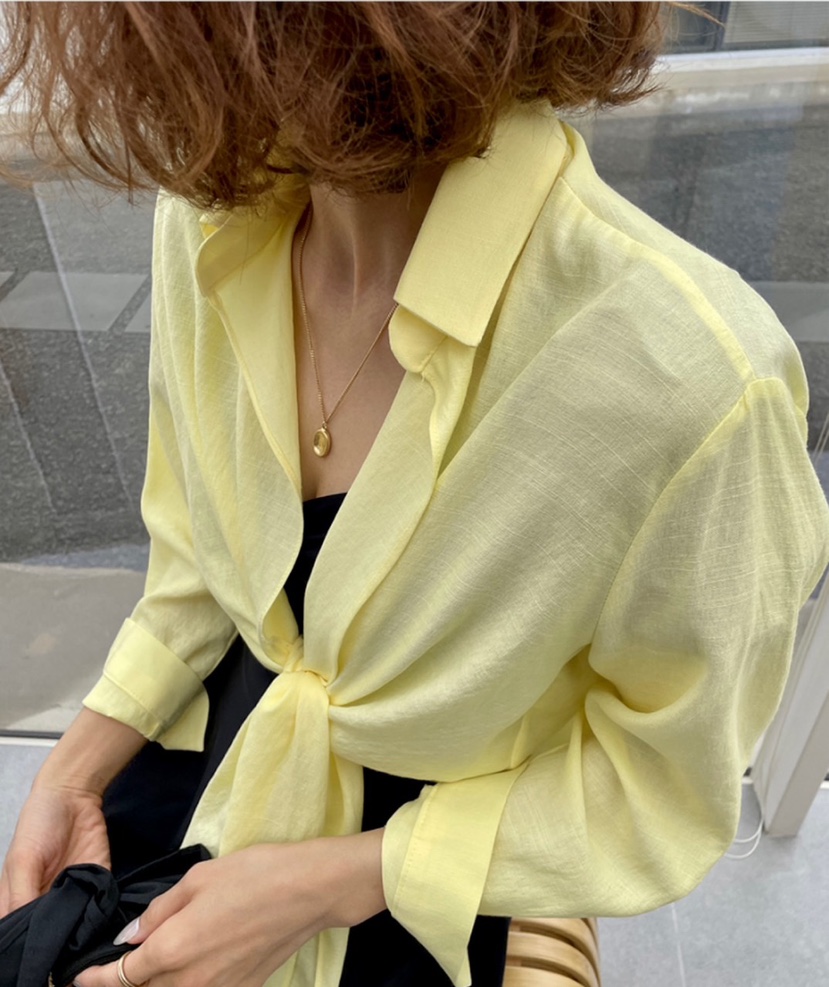 AVEC-OT韓國直郵㊣女裝新款職業推薦時尚25春夏襯衫蕾絲衫AVEC-OT襯衫/蕾絲衫