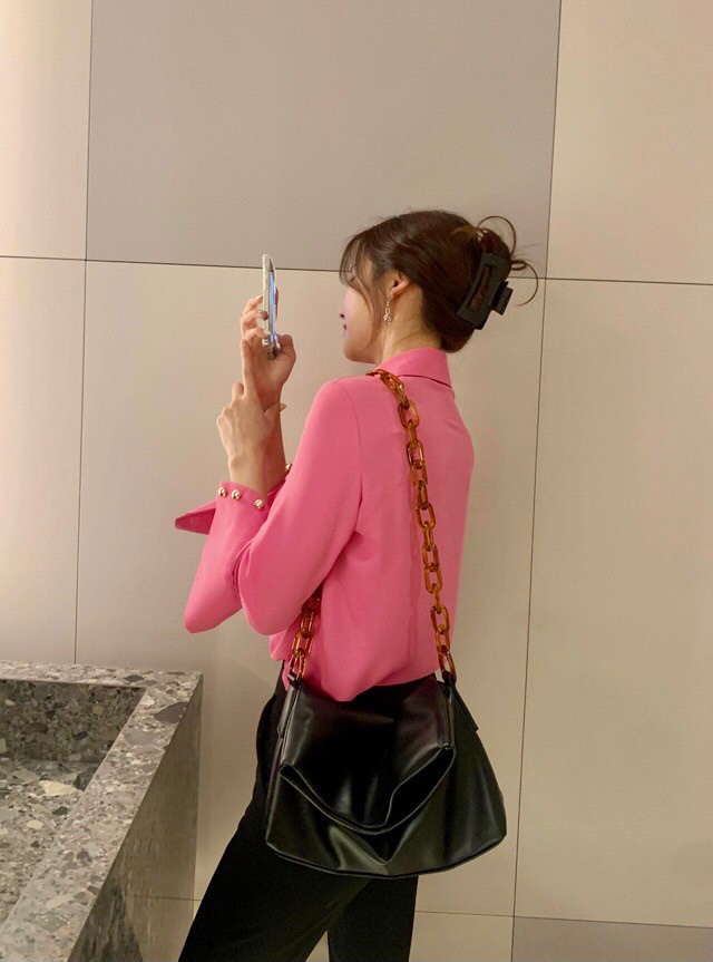 AVEC-OT韓國直郵㊣女裝新款職業推薦熱賣休閑時尚襯衫蕾絲衫AVEC-OT襯衫/蕾絲衫