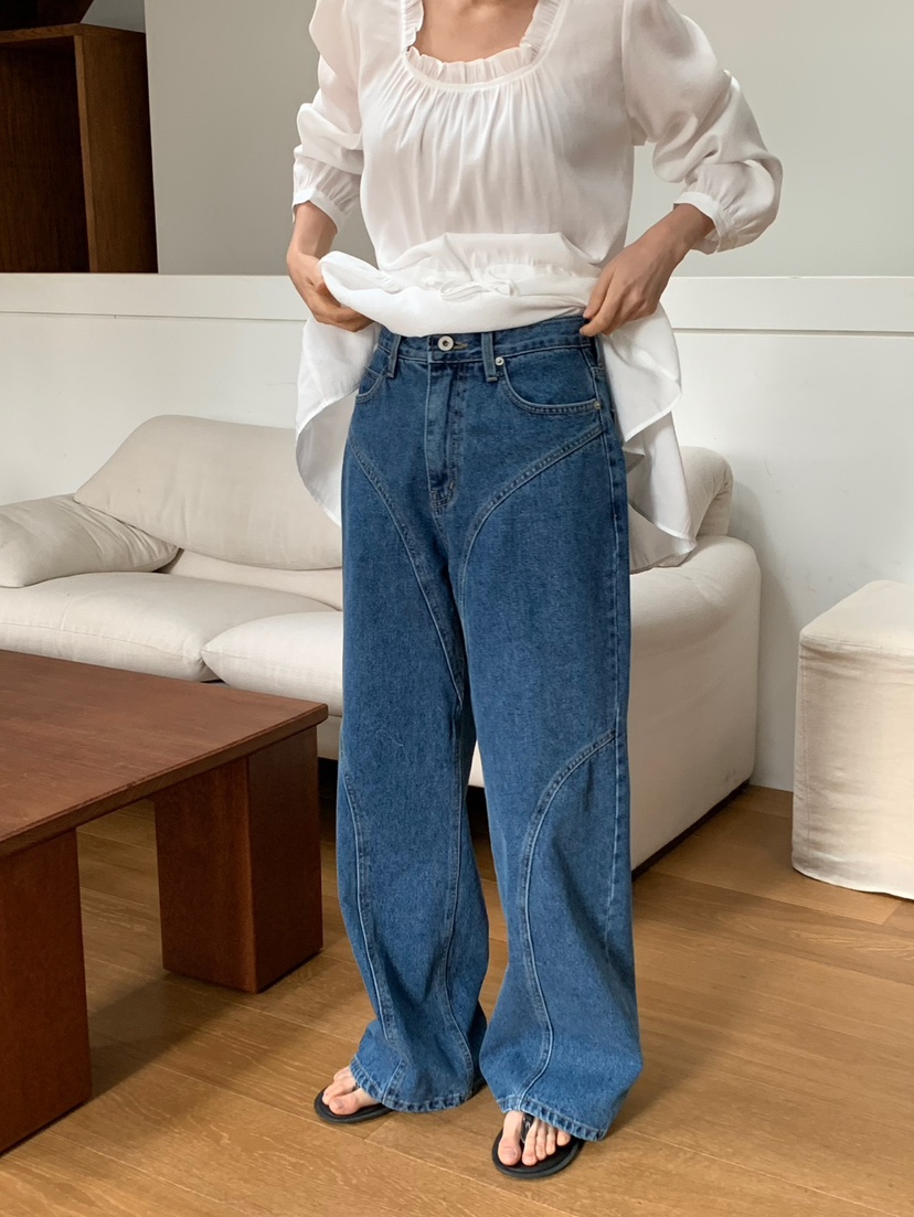 LOVE MY SANTA直郵韓國代購㊣女裝新款熱賣25春夏時尚牛仔褲Santa/LOVE MY SANTA牛仔褲