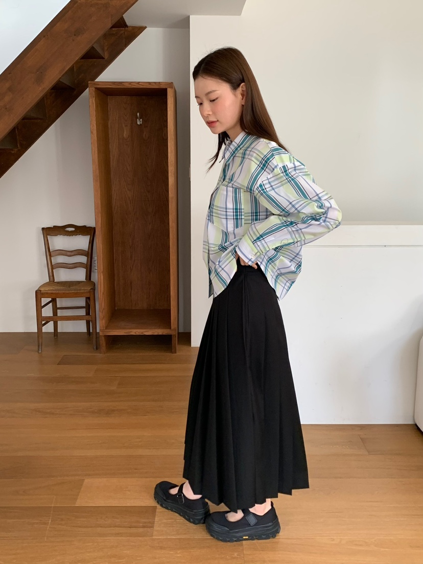 LOVE MY SANTA直郵韓國代購㊣女裝新品25春夏襯衫蕾絲衫格紋Santa/LOVE MY SANTA襯衫/蕾絲衫