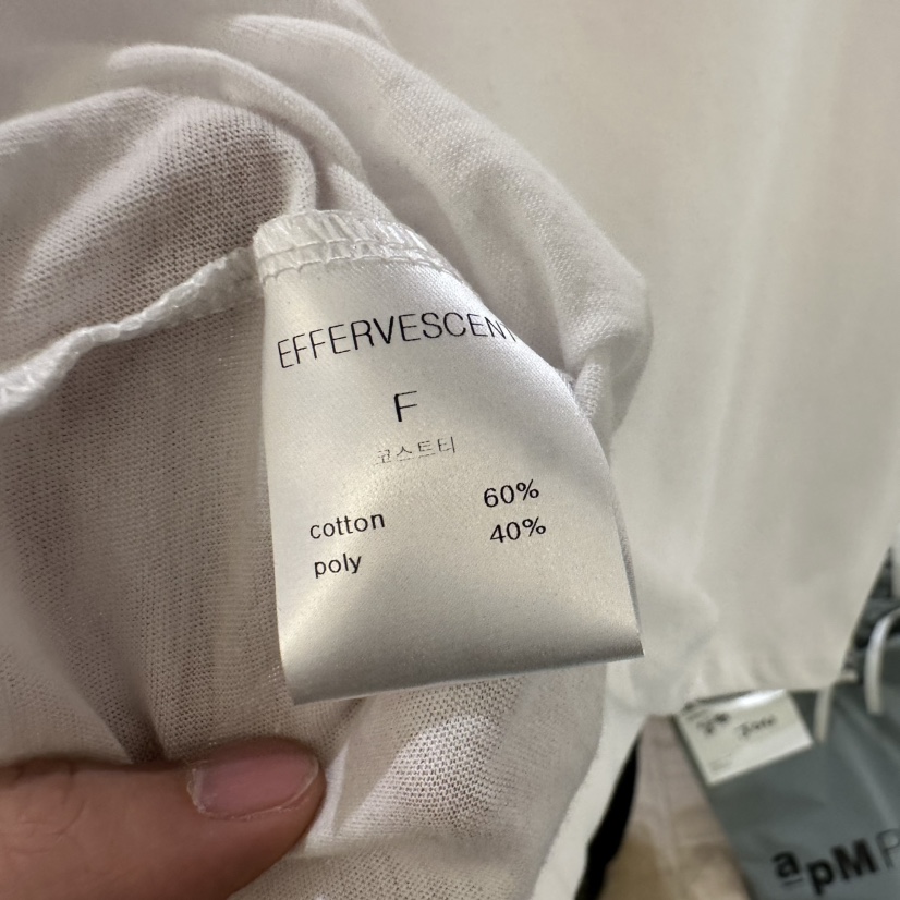 EFFERVESCENT韓國直郵㊣女裝新品職業25春夏熱賣休閑人氣T恤evc/effervescentT恤