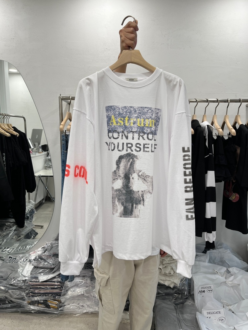 DELICATE直郵韓國代購㊣女裝新品時尚人氣25春夏職業長袖T恤DELICATE長袖T恤