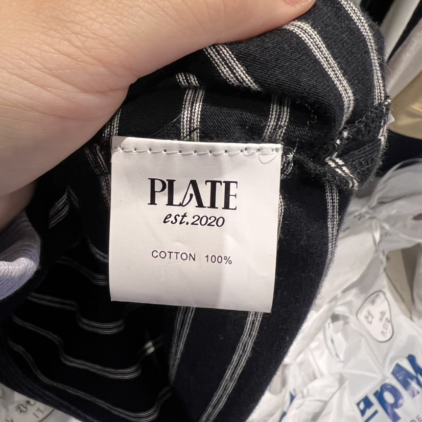 PLATE直郵韓國代購㊣女裝新品休閑時尚推薦職業人氣長袖T恤PLATE長袖T恤