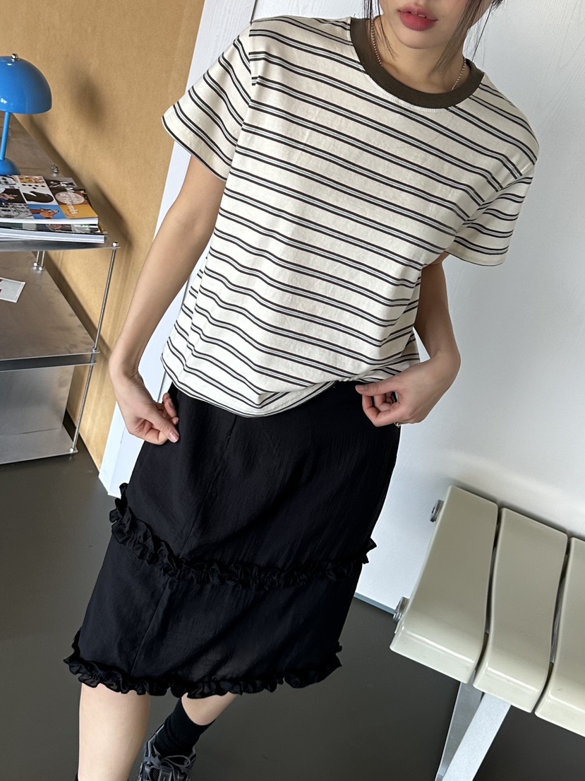 I MFACT直郵韓國代購㊣女裝新款25春夏推薦熱賣人氣職業T恤I MFACTT恤圖色3