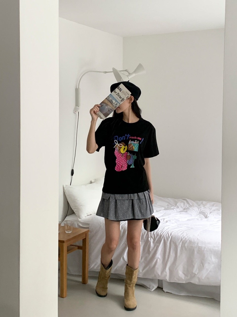 MAISONDEGLORY直郵韓國代購㊣女裝新品熱賣25春夏休閑T恤小熊MAISON DE GLORYT恤