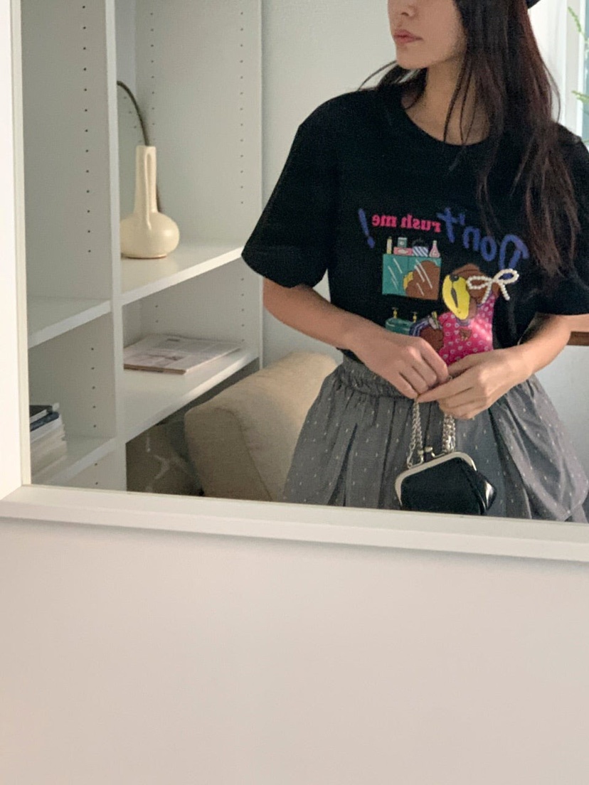 MAISONDEGLORY直郵韓國代購㊣女裝新品熱賣25春夏休閑T恤小熊MAISON DE GLORYT恤