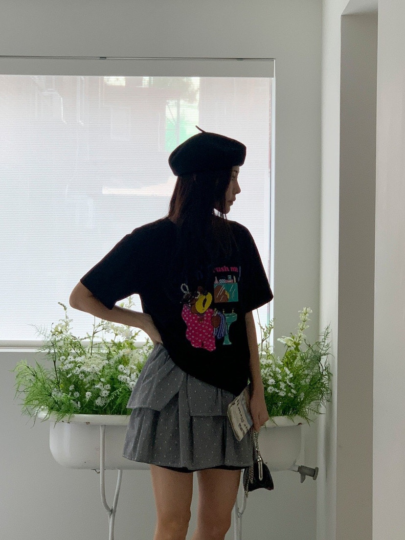 MAISONDEGLORY直郵韓國代購㊣女裝新品熱賣25春夏休閑T恤小熊MAISON DE GLORYT恤