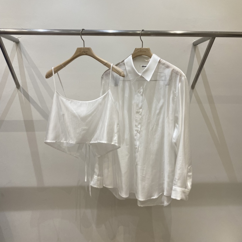 SILVER韓國㊣直郵東大門代購女裝新品推薦時尚職業襯衫蕾絲衫SILVER襯衫/蕾絲衫