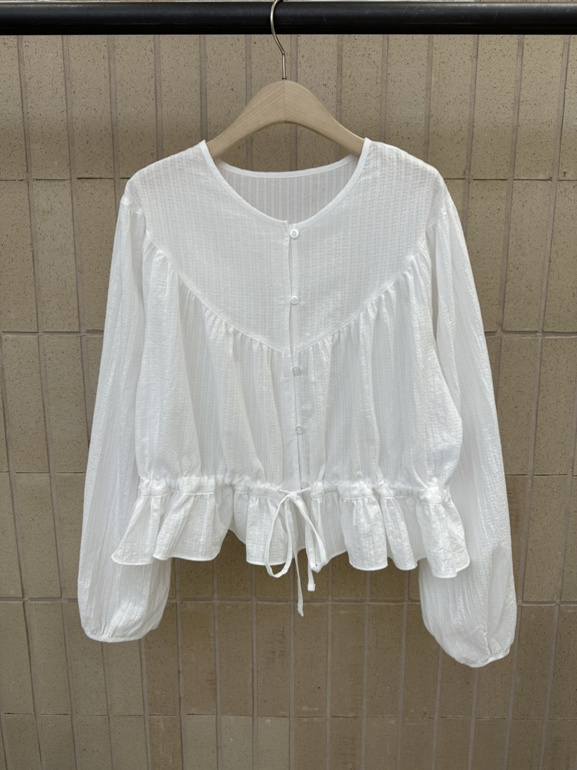 FOSET直郵韓國代購㊣女裝新品25春夏推薦時尚休閑襯衫蕾絲衫FOSET襯衫/蕾絲衫圖色1