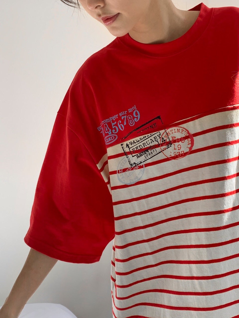 MAISONDEGLORY韓國㊣直郵東大門代購女裝新品熱賣推薦T恤條紋MAISON DE GLORYT恤