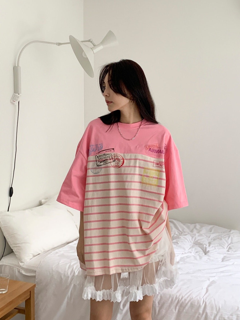 MAISONDEGLORY韓國㊣直郵東大門代購女裝新品熱賣推薦T恤條紋MAISON DE GLORYT恤