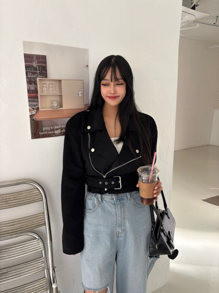 mars韓國直郵女裝新品真品25春夏熱賣推薦夾克含腰帶絨面革mars夾克
