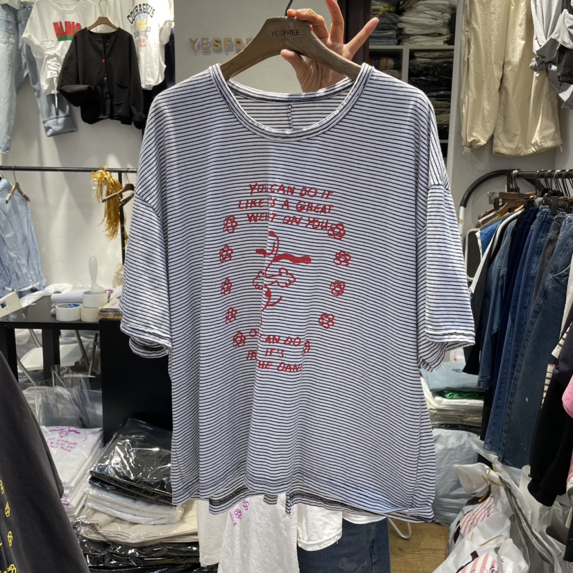 YESFREE韓國代購女裝新款時尚真品職業休閑25春夏T恤史努比YESFREET恤