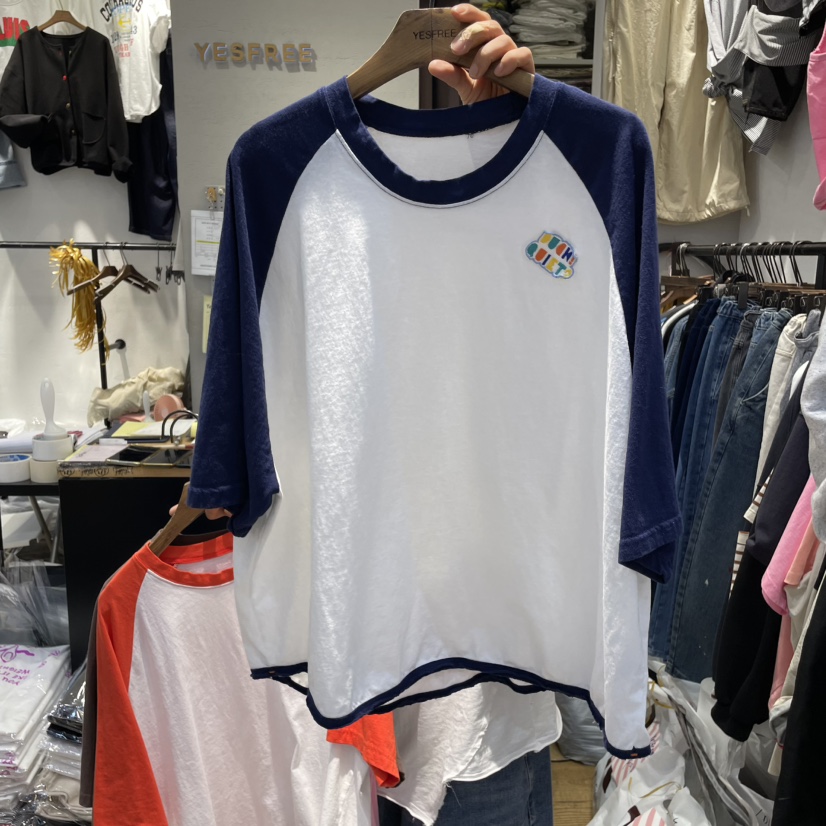 YESFREE東大門實拍女士新品25春夏熱賣推薦休閑時尚真品T恤YESFREET恤圖色2