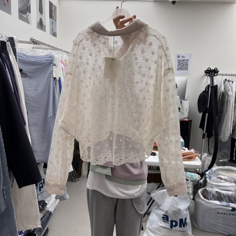 SOLD OUT韓國代購女裝新款人氣真品25春夏時尚職業襯衫蕾絲衫SOLD OUT襯衫/蕾絲衫