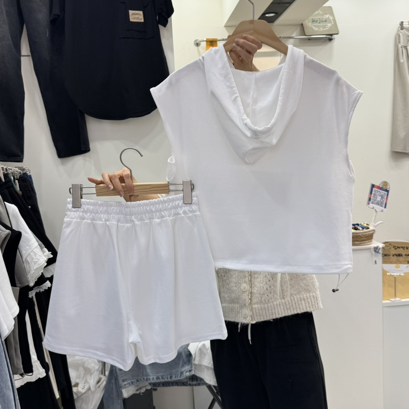 HOJAE韓國代購女士新款熱賣真品休閑25春夏推薦套裝套裝連帽MID-LEVEL JUMP套裝
