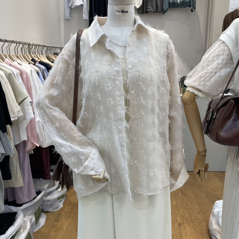 THE MOST-Q東大門直郵女裝新品25春夏休閑人氣襯衫蕾絲衫THE MOST襯衫/蕾絲衫