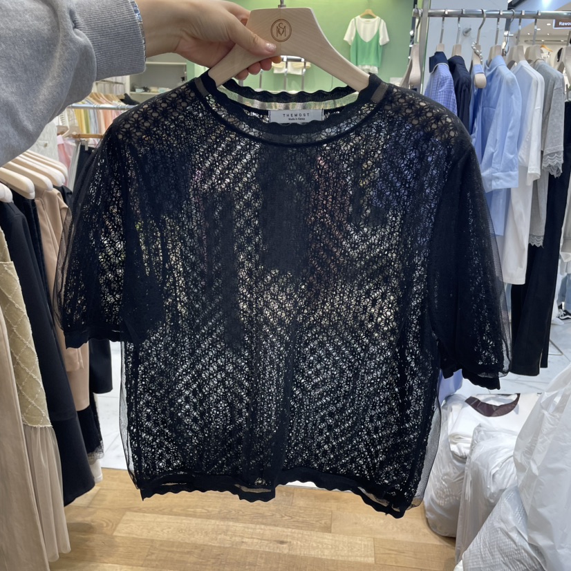 THE MOST-Q韓國直郵㊣女裝新款時尚推薦熱賣人氣襯衫蕾絲衫THE MOST襯衫/蕾絲衫圖色2