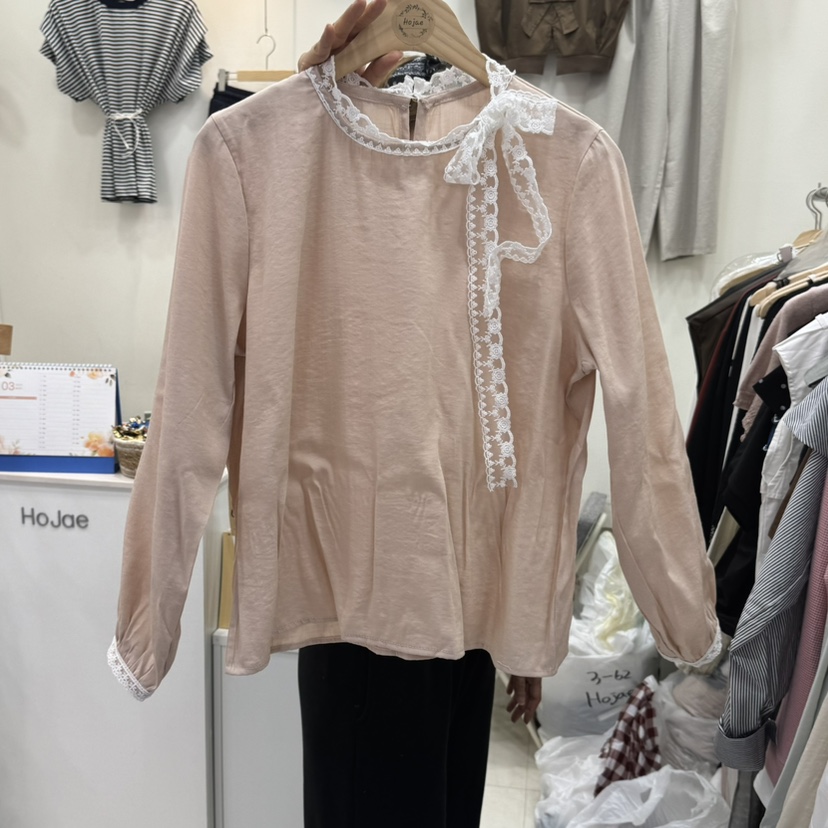 HOJAE韓國直郵㊣東大門實拍女裝新品25春夏熱賣時尚襯衫蕾絲衫MID-LEVEL JUMP襯衫/蕾絲衫圖色4