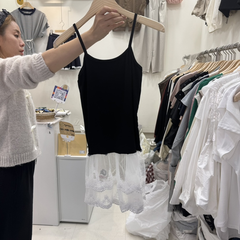 HOJAE韓國直郵㊣東大門實拍女裝新款25春夏職業吊帶背心蕾絲MID-LEVEL JUMP吊帶/背心