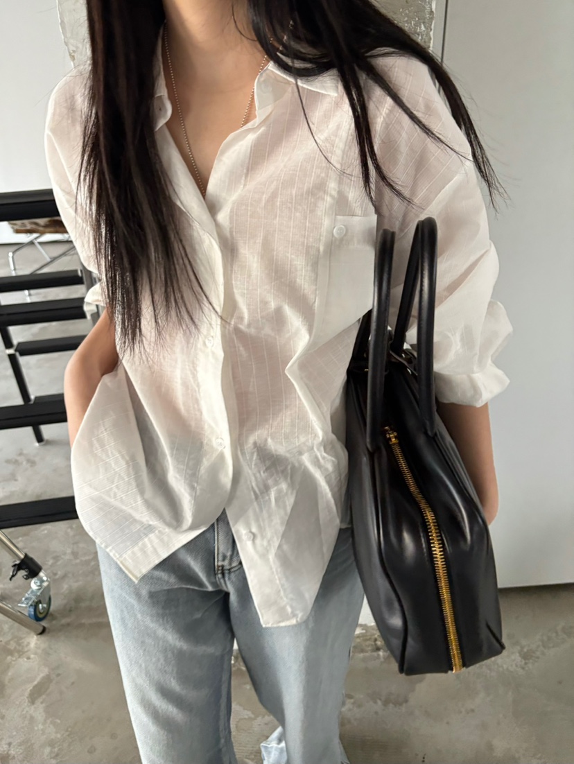 Verbena韓國直郵㊣東大門實拍女裝新款25春夏熱賣襯衫蕾絲衫Verbena襯衫/蕾絲衫