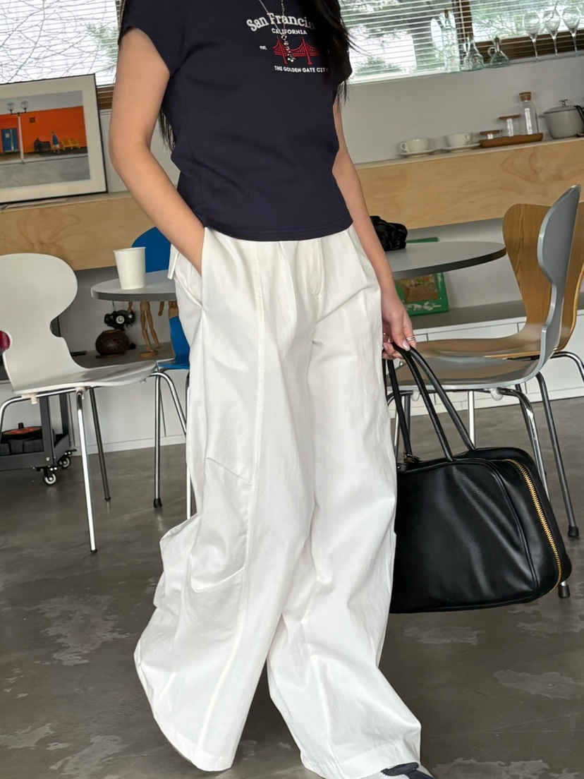 Verbena直郵韓國代購㊣女裝新品25春夏職業人氣時尚推薦休閑褲Verbena休閑褲