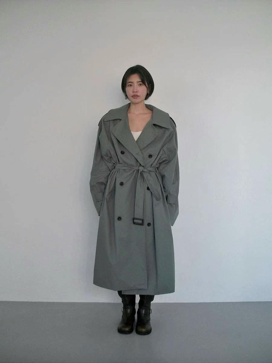 ANDYWARHOL韓國直郵㊣女裝新款職業人氣長款風衣含腰帶復古ANDYWARHOL長款風衣