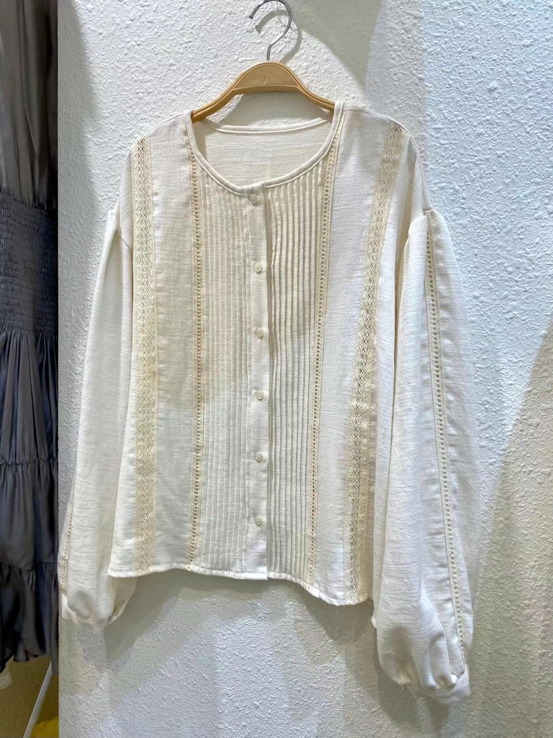 ANDYWARHOL直郵韓國代購㊣女裝新品25春夏職業休閑襯衫蕾絲衫ANDYWARHOL襯衫/蕾絲衫