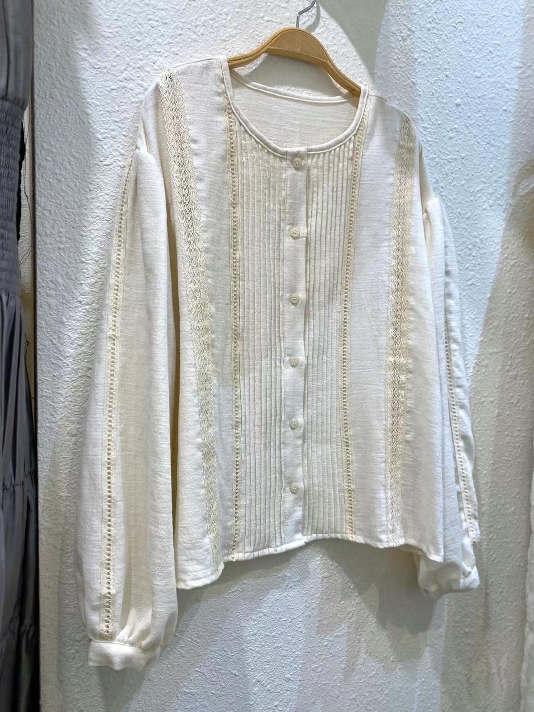 ANDYWARHOL直郵韓國代購㊣女裝新品25春夏職業休閑襯衫蕾絲衫ANDYWARHOL襯衫/蕾絲衫