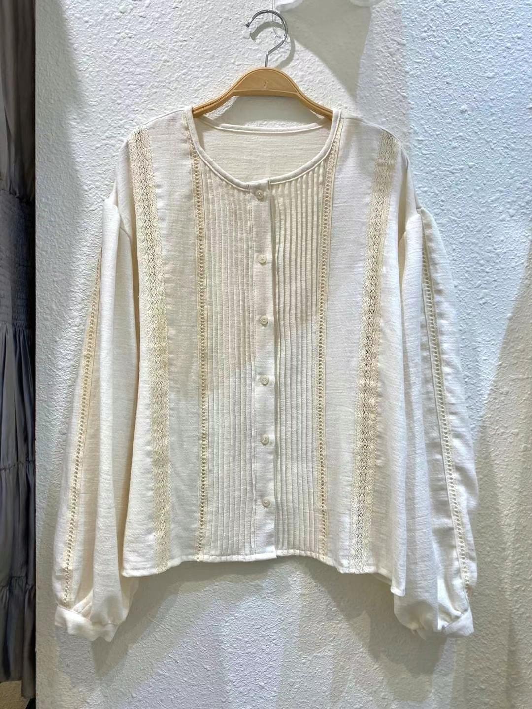 ANDYWARHOL直郵韓國代購㊣女裝新品25春夏職業休閑襯衫蕾絲衫ANDYWARHOL襯衫/蕾絲衫