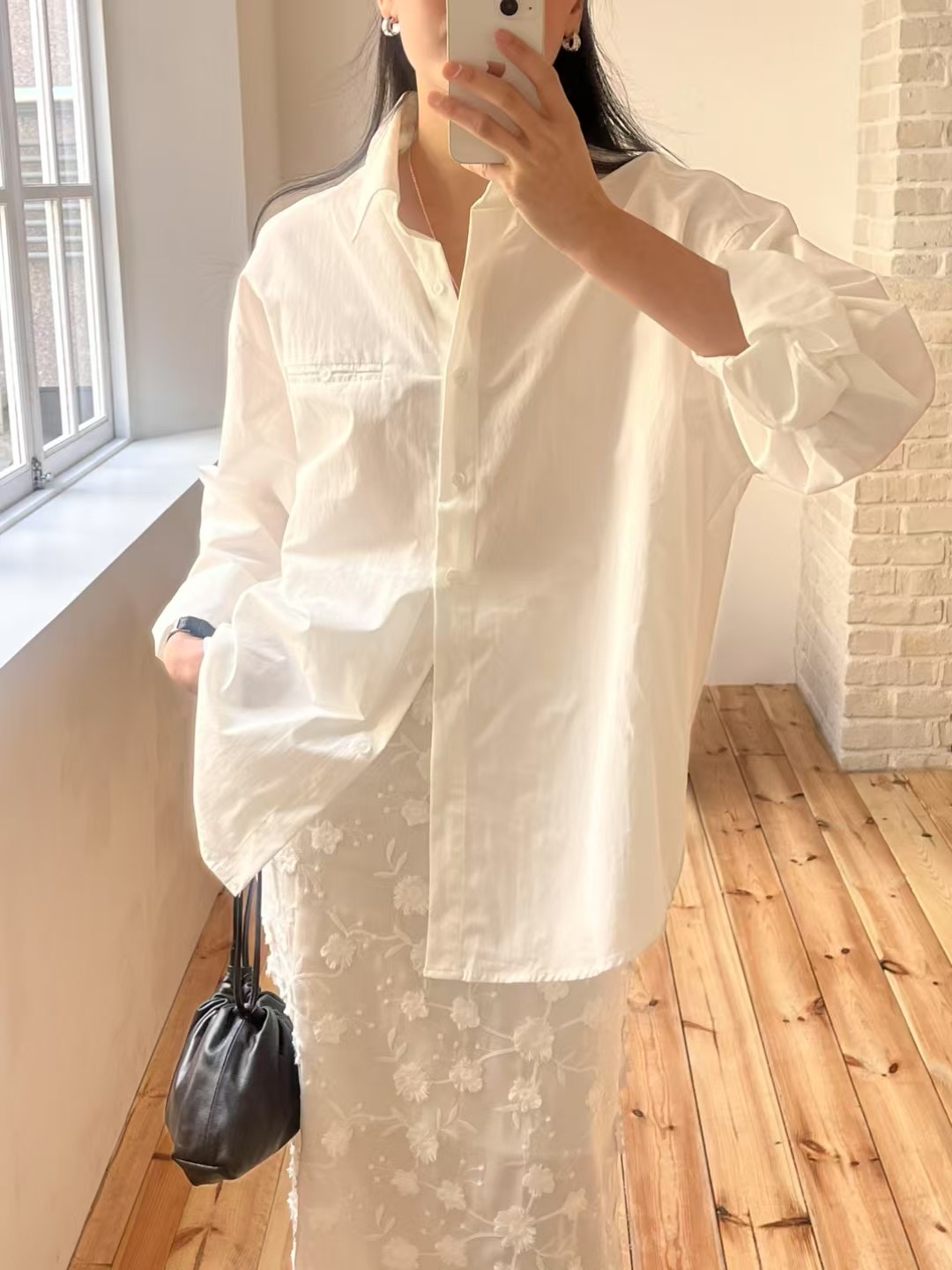 DAOWL韓國直郵㊣東大門實拍女裝新款職業休閑熱賣襯衫蕾絲衫NUFF襯衫/蕾絲衫