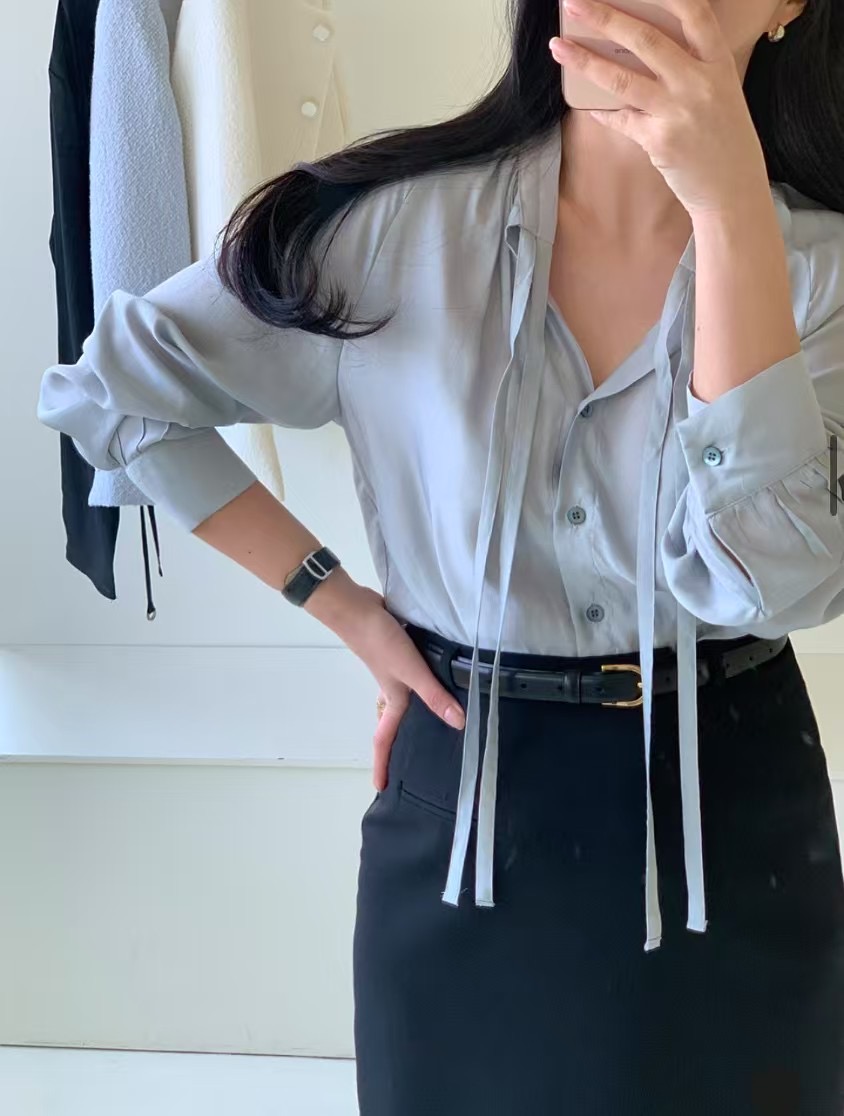 DAOWL韓國直郵㊣東大門實拍女裝新品25春夏人氣時尚襯衫蕾絲衫NUFF襯衫/蕾絲衫