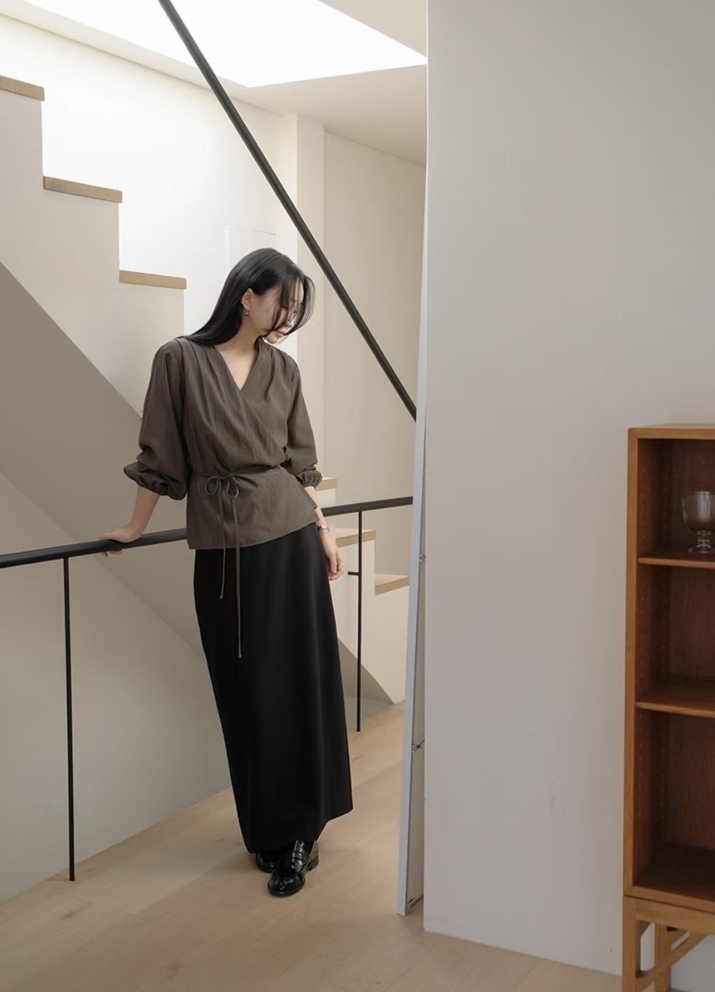 DAOWL直郵韓國代購㊣女裝新款25春夏人氣推薦時尚休閑職業長裙NUFF長裙