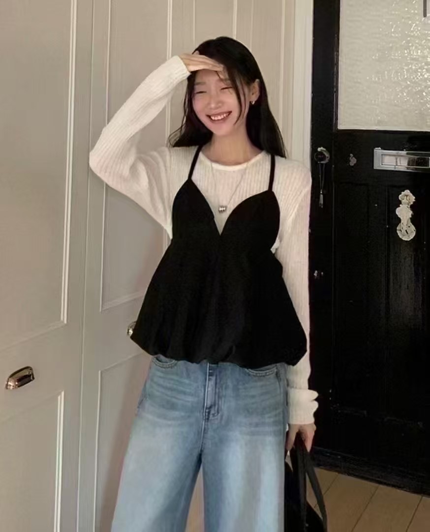 PRANA/CLOTHINK韓國㊣直郵東大門代購女裝新款時尚吊帶背心不含內搭PRANA/CLOTHINK吊帶/背心圖色3