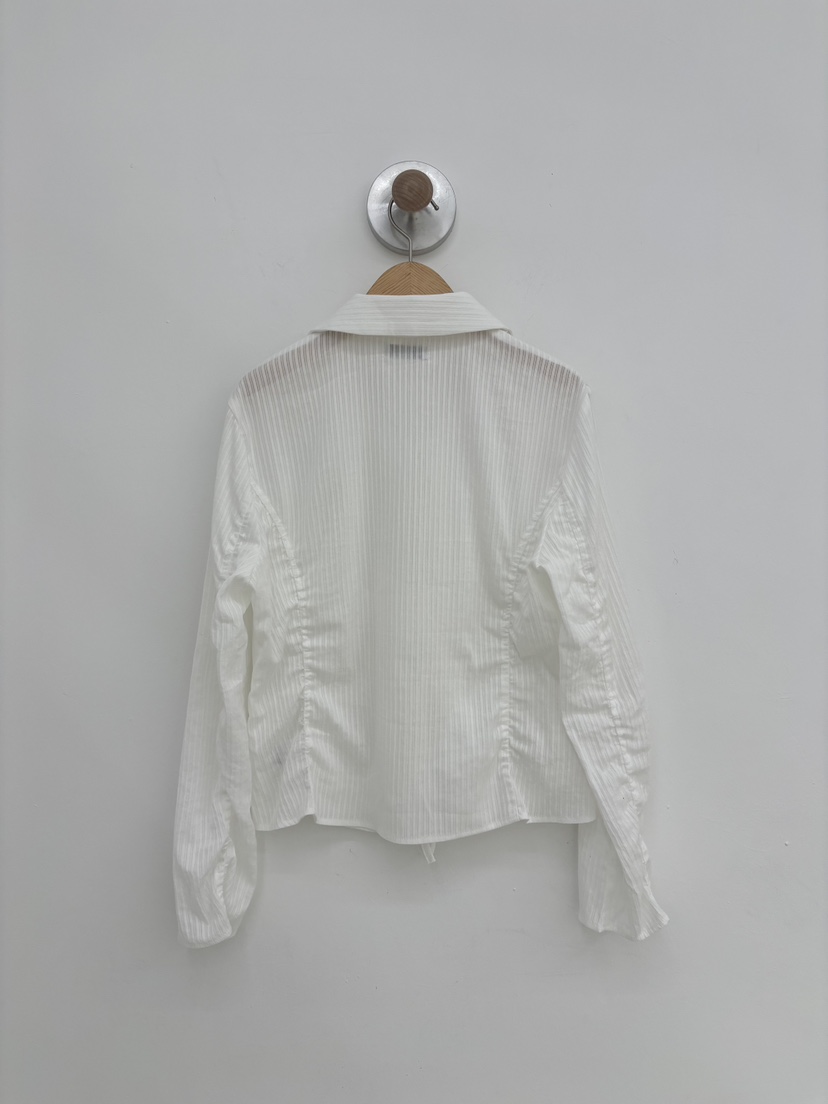 HOME GROUND韓國㊣直郵東大門代購女裝新款25春夏襯衫蕾絲衫蝴蝶結HOME GROUND襯衫/蕾絲衫