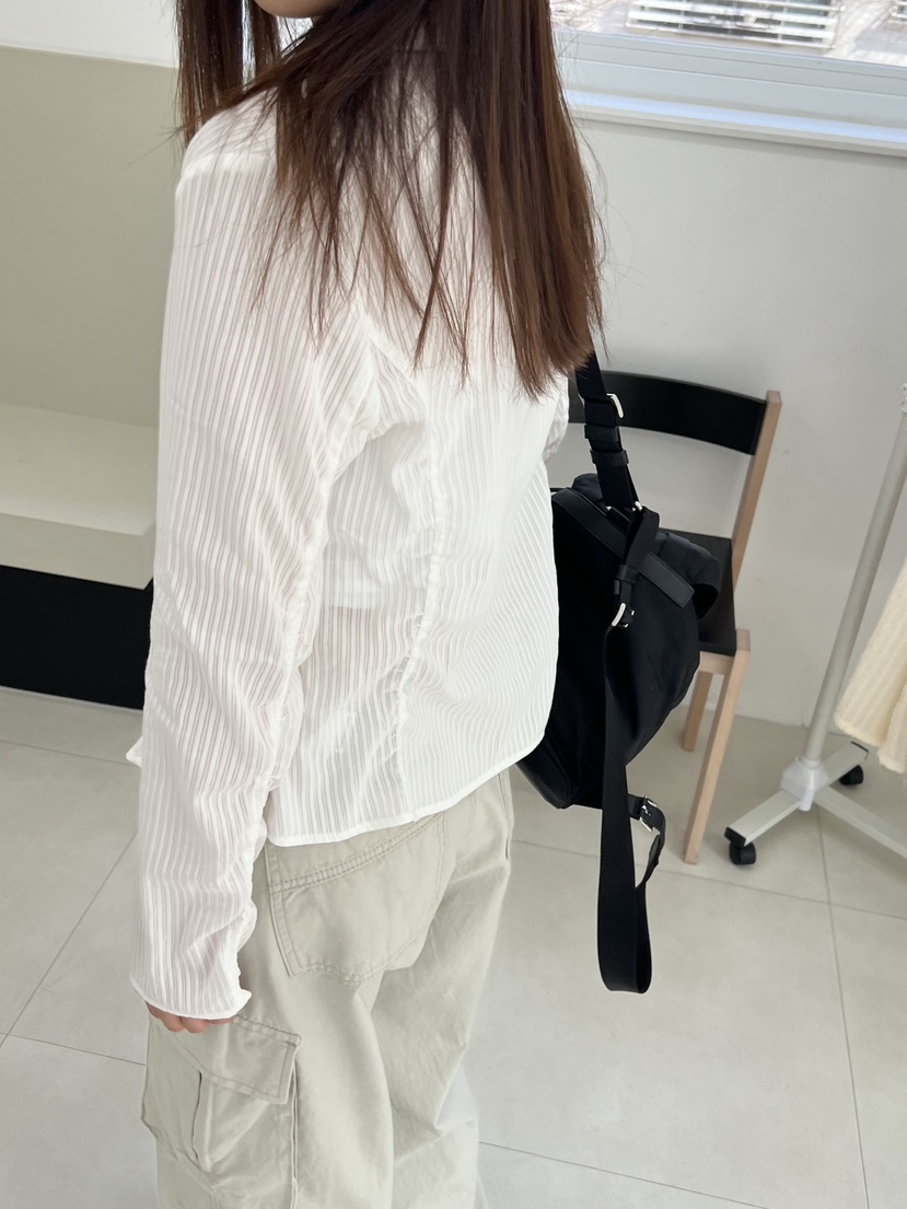 HOME GROUND韓國㊣直郵東大門代購女裝新款25春夏襯衫蕾絲衫蝴蝶結HOME GROUND襯衫/蕾絲衫